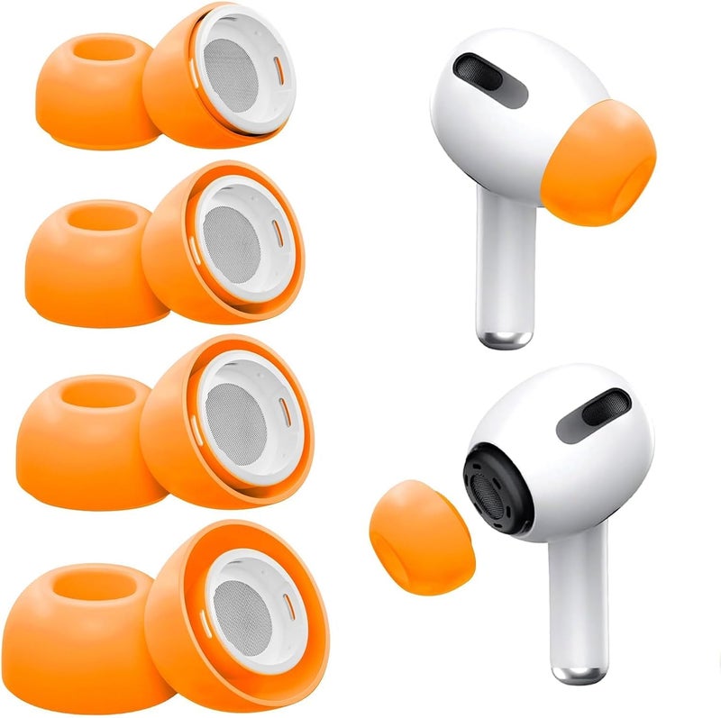 Vsagier 4 Pairs Replacement Ear Tips for AirPods Pro and AirPods Pro 2 with Noise Reduction Hole, Non-Slip Soft Silicone Ear Tips for AirPods Pro and Fit in The Charging Case(XS/S/M/L) - Image 1